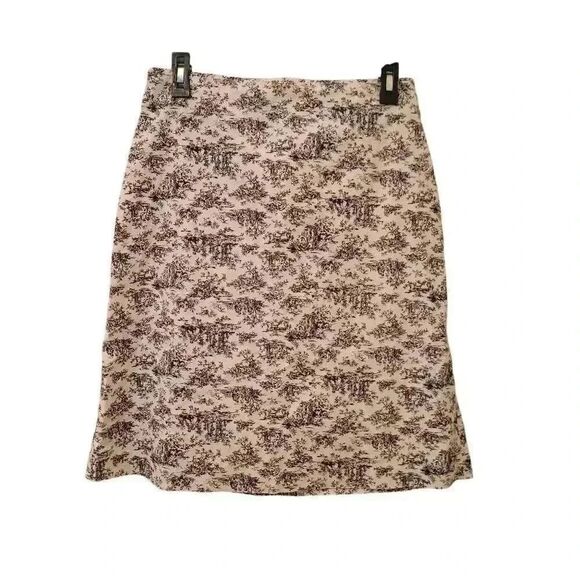 Gap Women's White & Black Floral Cotton/Spandex Straight Pencil Skirt - Picture 7 of 9